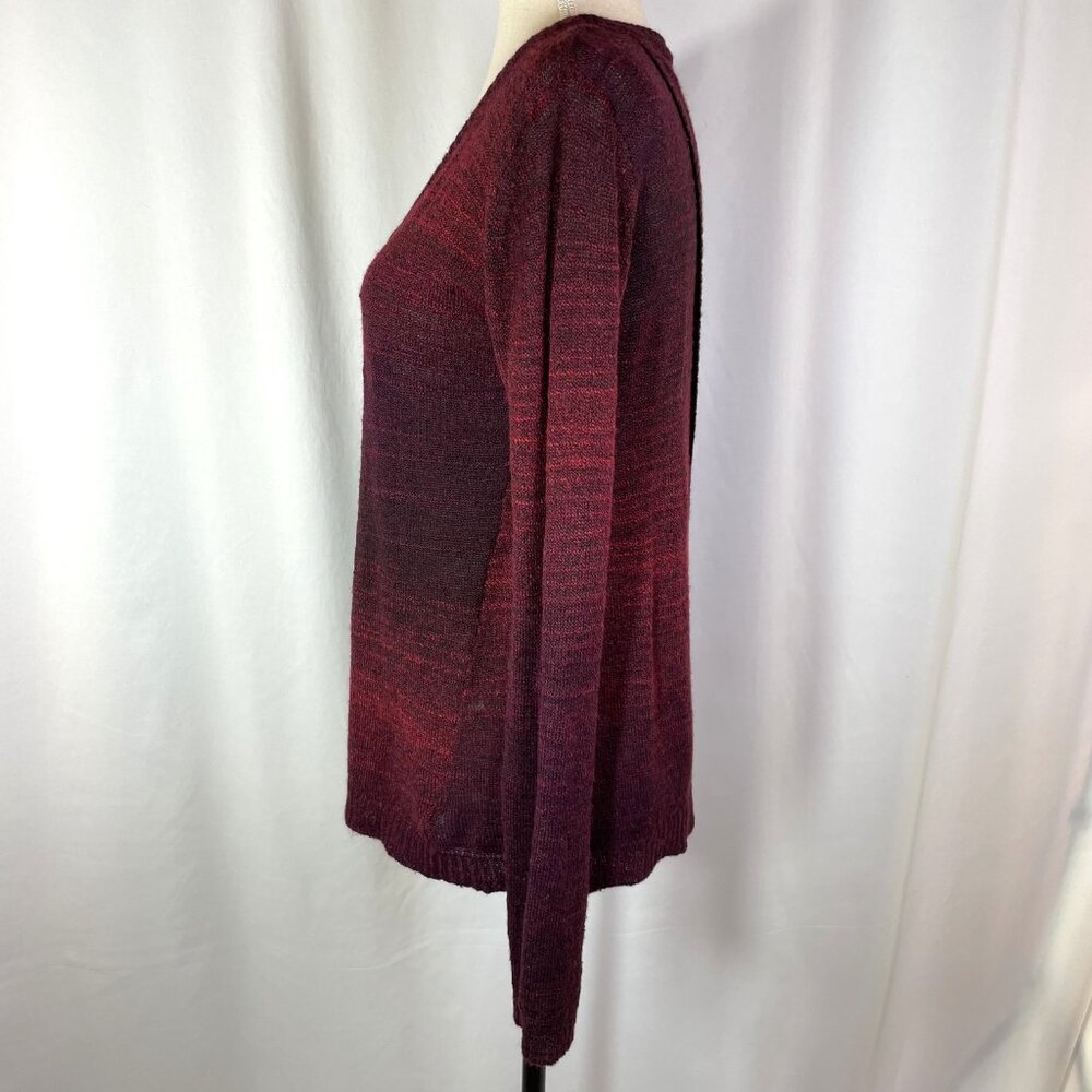 Prana Julien Sweater Ombre Red Size M Yoga Open Back Layering Lightweight - Picture 4 of 16